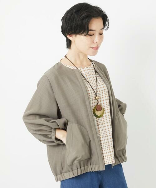 Maison de CINQ / メゾン ドゥ サンク その他アウター | メッシュシアーショート丈ブルゾン | 詳細3