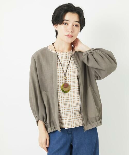 Maison de CINQ / メゾン ドゥ サンク その他アウター | メッシュシアーショート丈ブルゾン | 詳細4