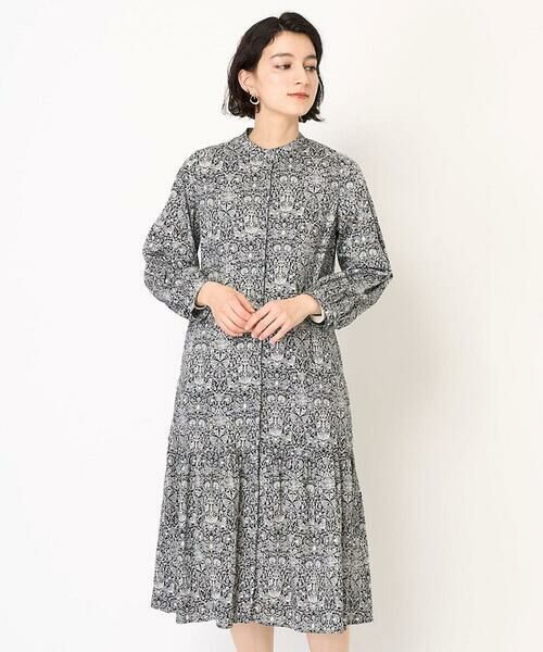 Maison de CINQ / メゾン ドゥ サンク ロング・マキシ丈ワンピース | LIBERTYプリントシャツワンピース（LODDEN WOOD） | 詳細1