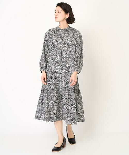 Maison de CINQ / メゾン ドゥ サンク ロング・マキシ丈ワンピース | LIBERTYプリントシャツワンピース（LODDEN WOOD） | 詳細14