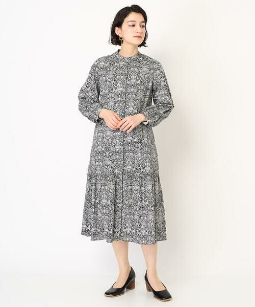 Maison de CINQ / メゾン ドゥ サンク ロング・マキシ丈ワンピース | LIBERTYプリントシャツワンピース（LODDEN WOOD） | 詳細15