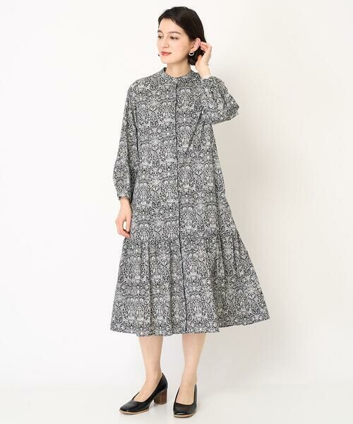 Maison de CINQ / メゾン ドゥ サンク ロング・マキシ丈ワンピース | LIBERTYプリントシャツワンピース（LODDEN WOOD） | 詳細16