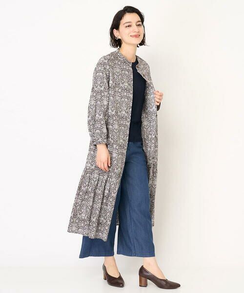 Maison de CINQ / メゾン ドゥ サンク ロング・マキシ丈ワンピース | LIBERTYプリントシャツワンピース（LODDEN WOOD） | 詳細26