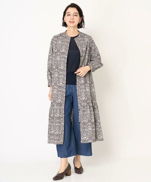 Maison de CINQ / メゾン ドゥ サンク ロング・マキシ丈ワンピース | LIBERTYプリントシャツワンピース（LODDEN WOOD） | 詳細27