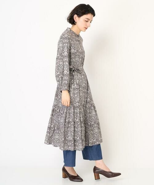 Maison de CINQ / メゾン ドゥ サンク ロング・マキシ丈ワンピース | LIBERTYプリントシャツワンピース（LODDEN WOOD） | 詳細28