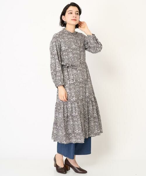 Maison de CINQ / メゾン ドゥ サンク ロング・マキシ丈ワンピース | LIBERTYプリントシャツワンピース（LODDEN WOOD） | 詳細29