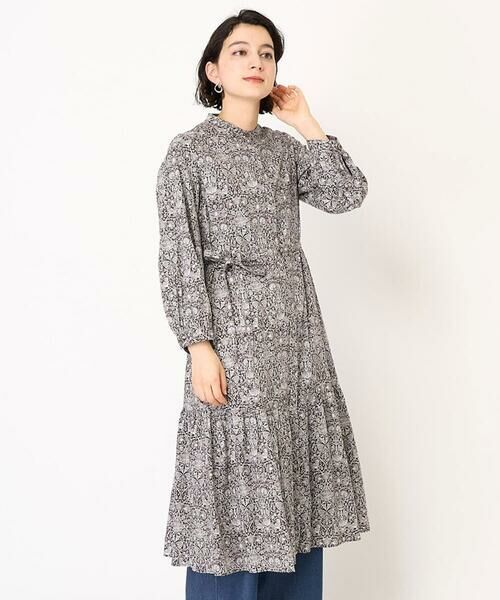 Maison de CINQ / メゾン ドゥ サンク ロング・マキシ丈ワンピース | LIBERTYプリントシャツワンピース（LODDEN WOOD） | 詳細3