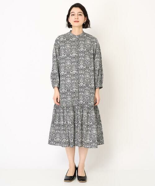 Maison de CINQ / メゾン ドゥ サンク ロング・マキシ丈ワンピース | LIBERTYプリントシャツワンピース（LODDEN WOOD） | 詳細5