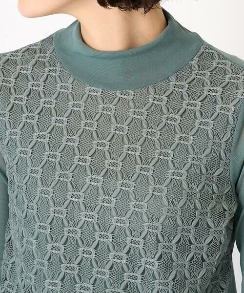 Maison de CINQ / メゾン ドゥ サンク カットソー | [日本製]ナイロンチュールクロシェ風レースカットソー | 詳細11