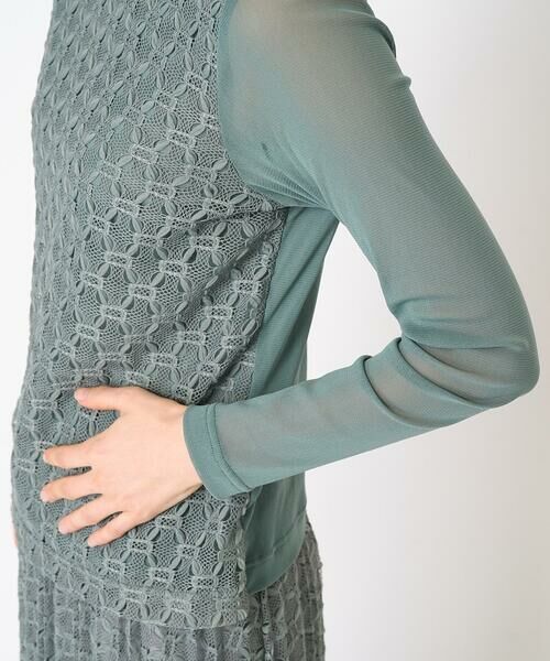 Maison de CINQ / メゾン ドゥ サンク カットソー | [日本製]ナイロンチュールクロシェ風レースカットソー | 詳細12