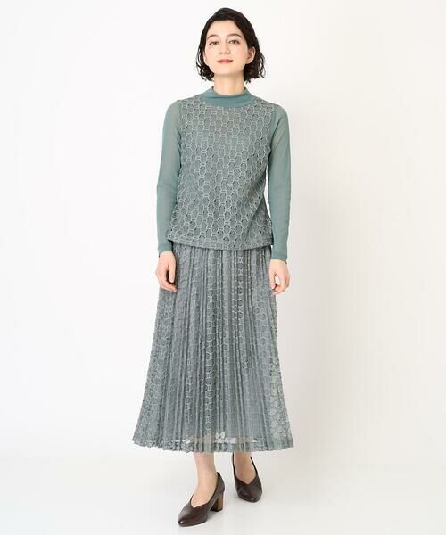 Maison de CINQ / メゾン ドゥ サンク カットソー | [日本製]ナイロンチュールクロシェ風レースカットソー | 詳細18