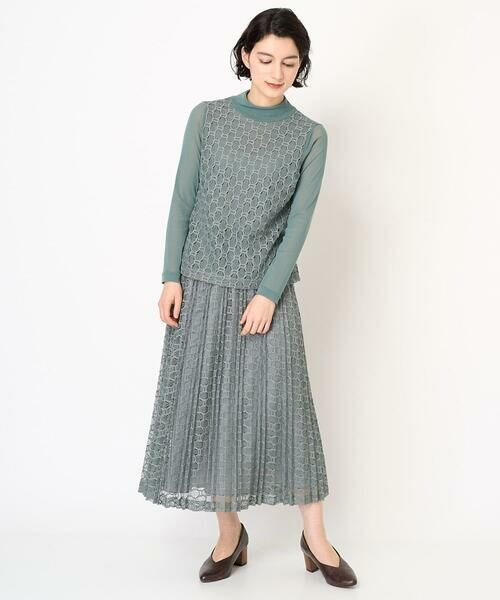 Maison de CINQ / メゾン ドゥ サンク カットソー | [日本製]ナイロンチュールクロシェ風レースカットソー | 詳細19