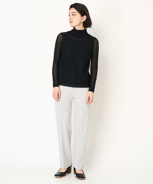 Maison de CINQ / メゾン ドゥ サンク カットソー | [日本製]ナイロンチュールクロシェ風レースカットソー | 詳細28