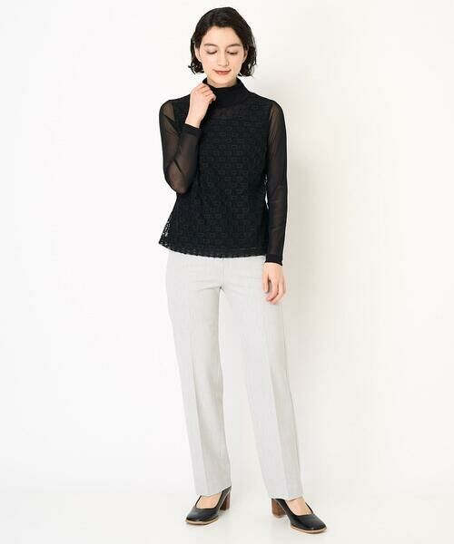 Maison de CINQ / メゾン ドゥ サンク カットソー | [日本製]ナイロンチュールクロシェ風レースカットソー | 詳細29