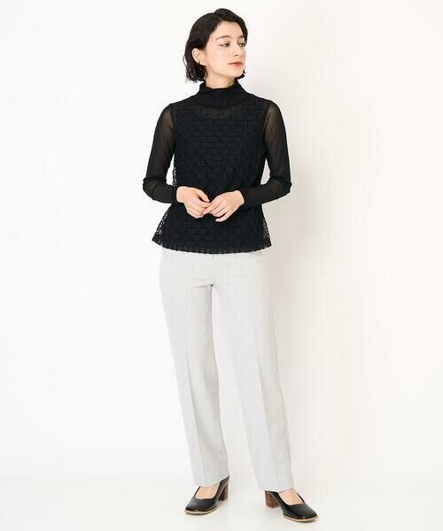 Maison de CINQ / メゾン ドゥ サンク カットソー | [日本製]ナイロンチュールクロシェ風レースカットソー | 詳細30