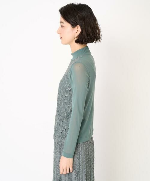 Maison de CINQ / メゾン ドゥ サンク カットソー | [日本製]ナイロンチュールクロシェ風レースカットソー | 詳細9