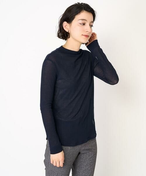 Maison de CINQ / メゾン ドゥ サンク カットソー | [日本製]シアーストレッチフライスモックネックカットソー | 詳細1