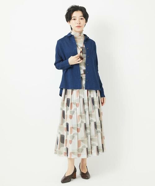 Maison de CINQ / メゾン ドゥ サンク カットソー | [日本製]アブストラクト柄サモーラチュールカットソー | 詳細18