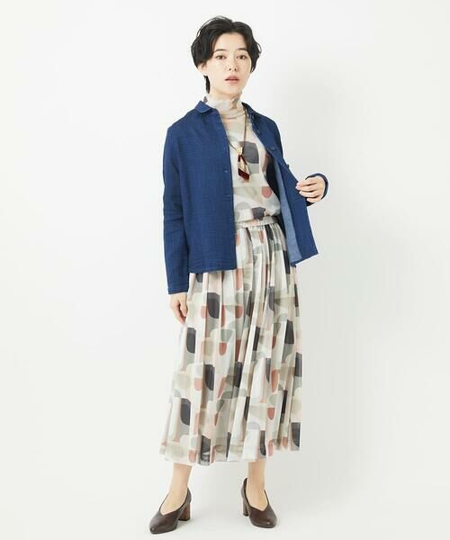 Maison de CINQ / メゾン ドゥ サンク カットソー | [日本製]アブストラクト柄サモーラチュールカットソー | 詳細19