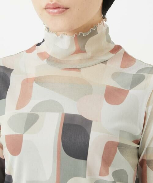 Maison de CINQ / メゾン ドゥ サンク カットソー | [日本製]アブストラクト柄サモーラチュールカットソー | 詳細7