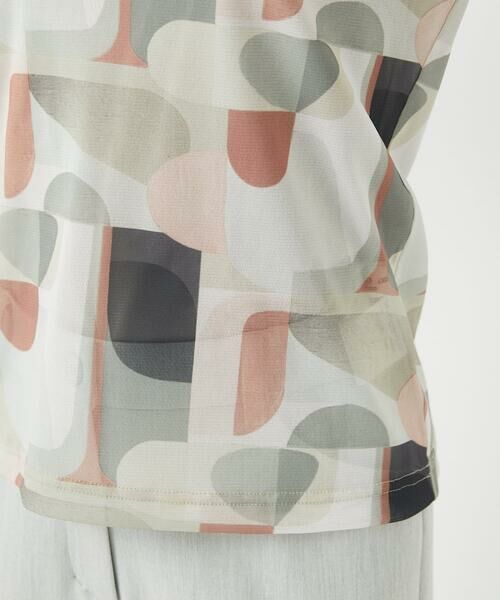 Maison de CINQ / メゾン ドゥ サンク カットソー | [日本製]アブストラクト柄サモーラチュールカットソー | 詳細9