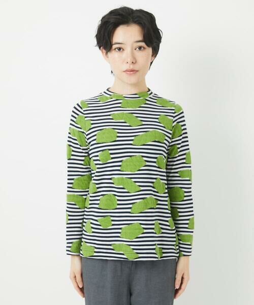 Maison de CINQ / メゾン ドゥ サンク カットソー | [日本製]浮雲ジャガードショート丈カットソー | 詳細4