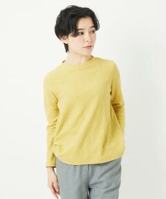 Maison de CINQ / メゾン ドゥ サンク カットソー | [日本製]綿麻バイアスチェックジャガードカットソー