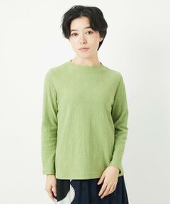 Maison de CINQ / メゾン ドゥ サンク カットソー | [日本製]綿麻バイアスチェックジャガードカットソー