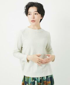 Maison de CINQ / メゾン ドゥ サンク カットソー | [日本製]綿麻バイアスチェックジャガードカットソー