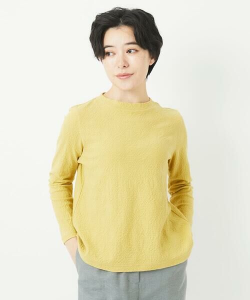 Maison de CINQ / メゾン ドゥ サンク カットソー | [日本製]綿麻バイアスチェックジャガードカットソー | 詳細3