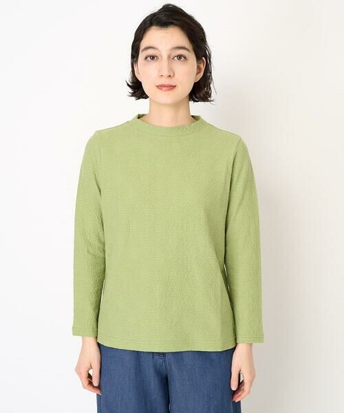 Maison de CINQ / メゾン ドゥ サンク カットソー | [日本製]綿麻バイアスチェックジャガードカットソー | 詳細4