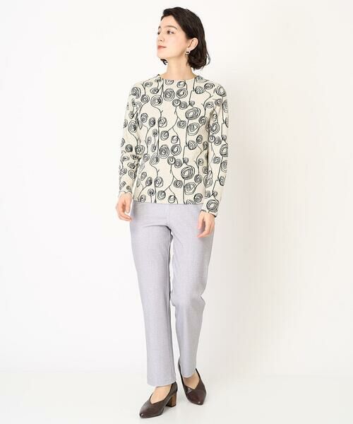 Maison de CINQ / メゾン ドゥ サンク カットソー | [日本製]ラインフラワージャガードカットソー | 詳細12