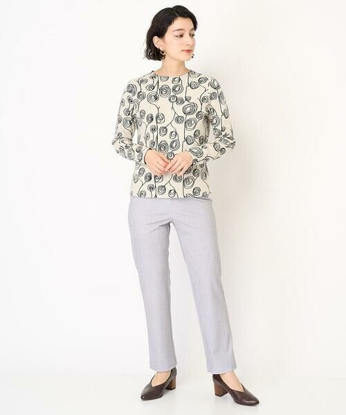 Maison de CINQ / メゾン ドゥ サンク カットソー | [日本製]ラインフラワージャガードカットソー | 詳細13