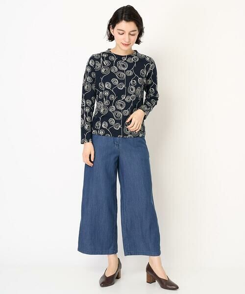 Maison de CINQ / メゾン ドゥ サンク カットソー | [日本製]ラインフラワージャガードカットソー | 詳細20