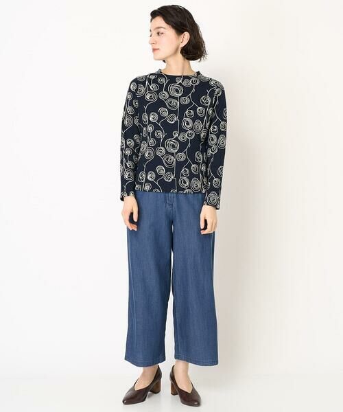 Maison de CINQ / メゾン ドゥ サンク カットソー | [日本製]ラインフラワージャガードカットソー | 詳細21