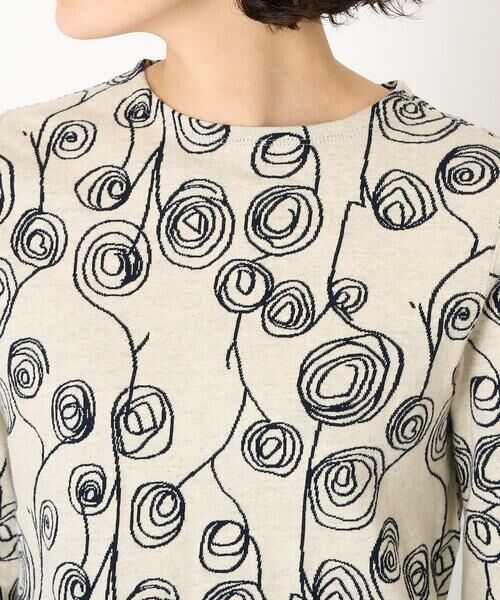 Maison de CINQ / メゾン ドゥ サンク カットソー | [日本製]ラインフラワージャガードカットソー | 詳細7