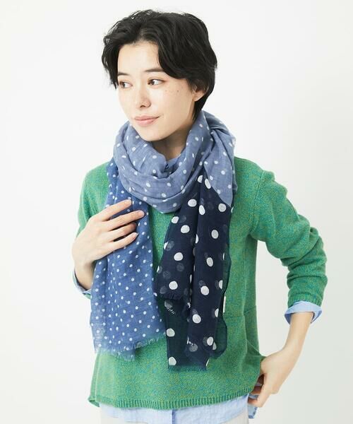 Maison de CINQ / メゾン ドゥ サンク マフラー・ショール・スヌード・ストール | ランダムドットグラデーションストール | 詳細1