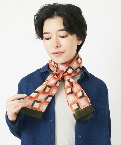 Maison de CINQ / メゾン ドゥ サンク マフラー・ショール・スヌード・ストール | キカ柄シルクストール | 詳細12