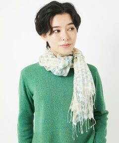 Maison de CINQ / メゾン ドゥ サンク マフラー・ショール・スヌード・ストール | シアーボーダードット柄ストール