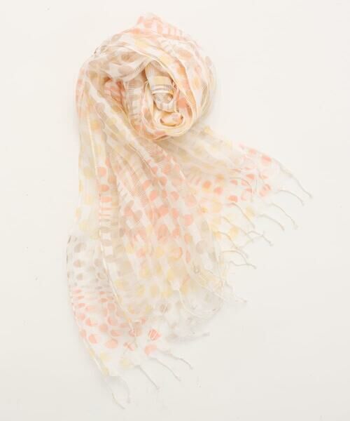 Maison de CINQ / メゾン ドゥ サンク マフラー・ショール・スヌード・ストール | シアーボーダードット柄ストール | 詳細11