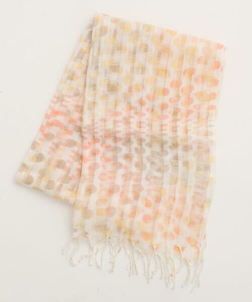Maison de CINQ / メゾン ドゥ サンク マフラー・ショール・スヌード・ストール | シアーボーダードット柄ストール | 詳細12