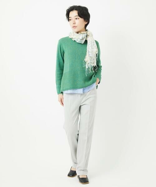 Maison de CINQ / メゾン ドゥ サンク マフラー・ショール・スヌード・ストール | シアーボーダードット柄ストール | 詳細8