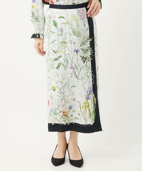 Maison de CINQ / メゾン ドゥ サンク ロング・マキシ丈スカート | [セットアップ対応]ボタニカルフラワープリントスカート | 詳細1