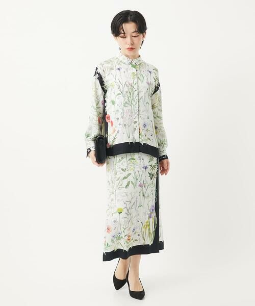 Maison de CINQ / メゾン ドゥ サンク ロング・マキシ丈スカート | [セットアップ対応]ボタニカルフラワープリントスカート | 詳細11