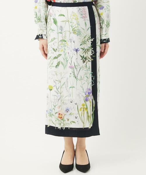 Maison de CINQ / メゾン ドゥ サンク ロング・マキシ丈スカート | [セットアップ対応]ボタニカルフラワープリントスカート | 詳細2