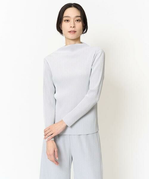 Maison de CINQ/メゾン ドゥ サンク [軽い･保温性･セットアップ対応]プリーツデザインカットソー ライトグレー S