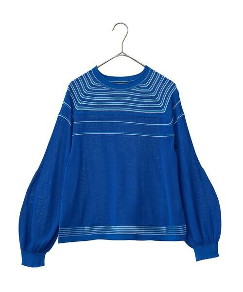 Maison de CINQ / メゾン ドゥ サンク ニット・セーター | 【小さいサイズ】ホールガーメントボーダー柄ニットプルオーバー | 詳細13