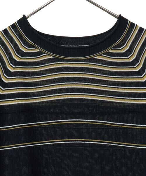 Maison de CINQ / メゾン ドゥ サンク ニット・セーター | 【小さいサイズ】ホールガーメントボーダー柄ニットプルオーバー | 詳細16