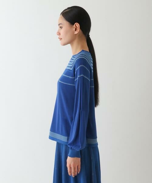 Maison de CINQ / メゾン ドゥ サンク ニット・セーター | 【小さいサイズ】ホールガーメントボーダー柄ニットプルオーバー | 詳細2