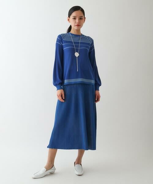 Maison de CINQ / メゾン ドゥ サンク ニット・セーター | 【小さいサイズ】ホールガーメントボーダー柄ニットプルオーバー | 詳細9